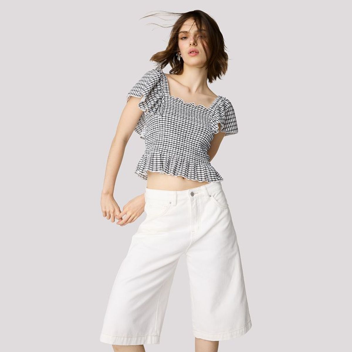 SYBILLA - Blusa Mujer con Boleros Manga corta Sybilla