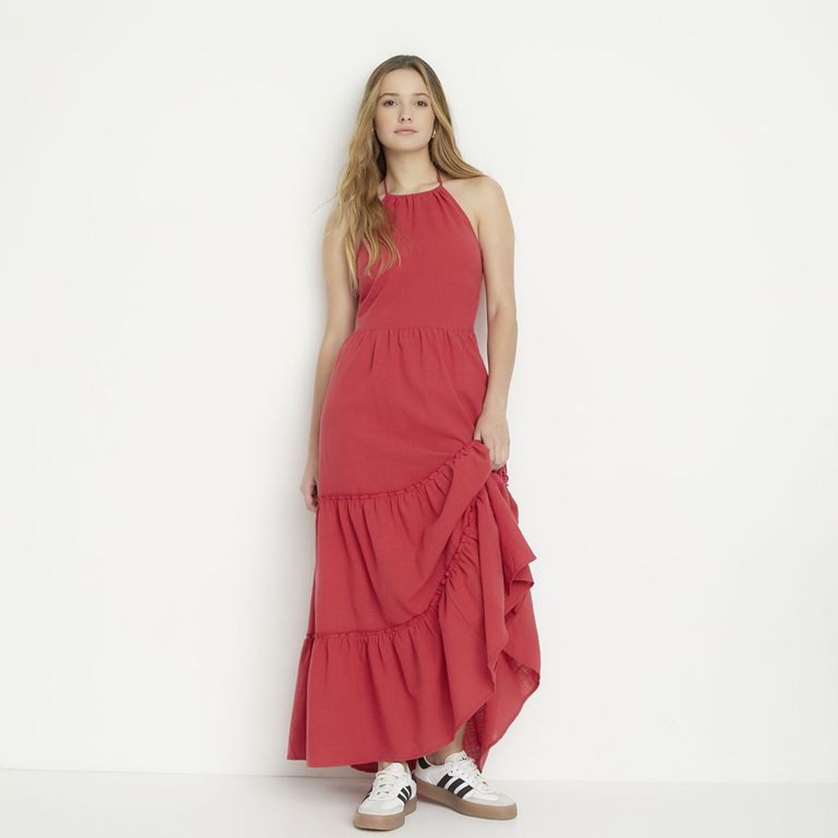 SYBILLA - Vestido Largo Casual para Mujer de Algodón Sybilla
