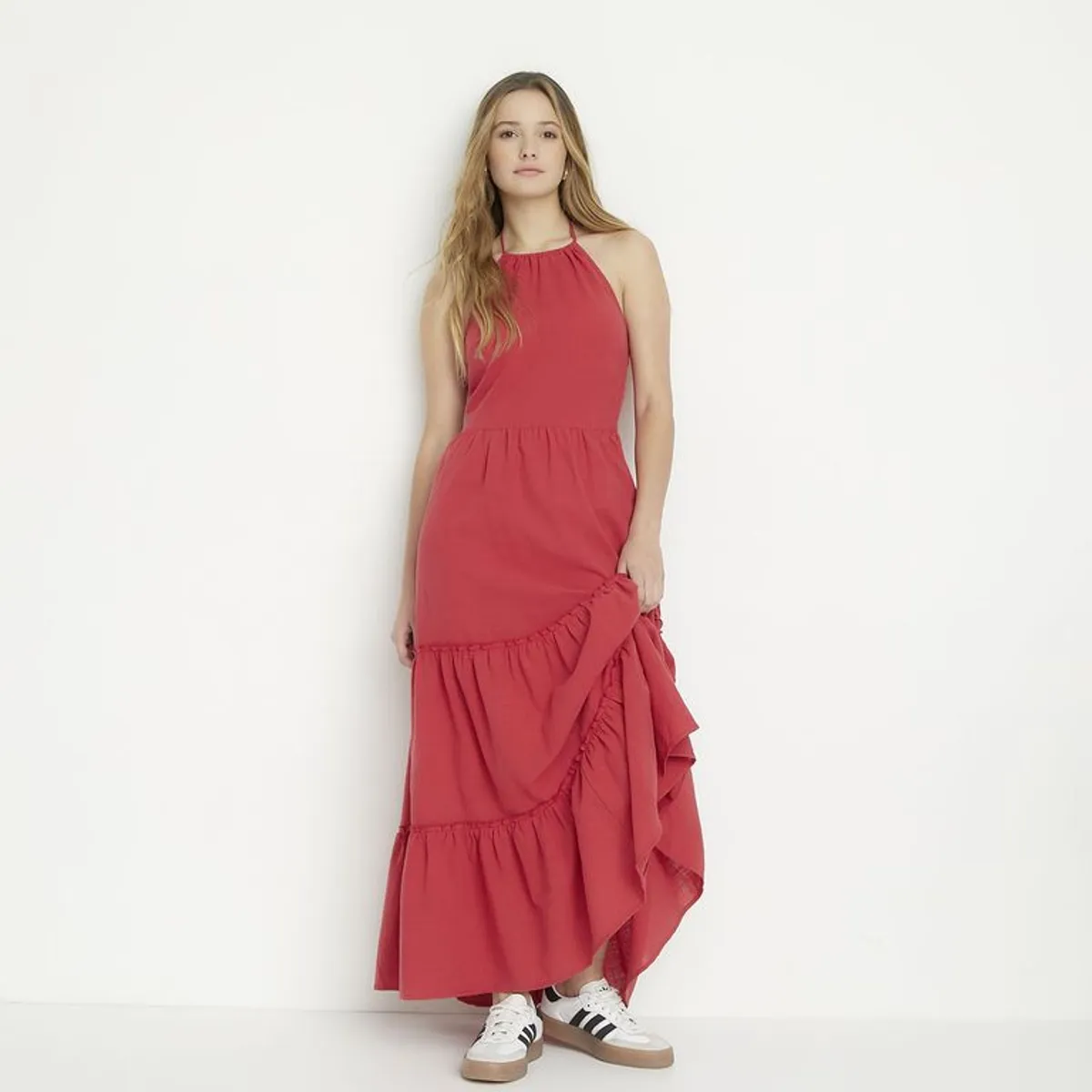 SYBILLA - Vestido Largo Casual para Mujer de Algodón Sybilla