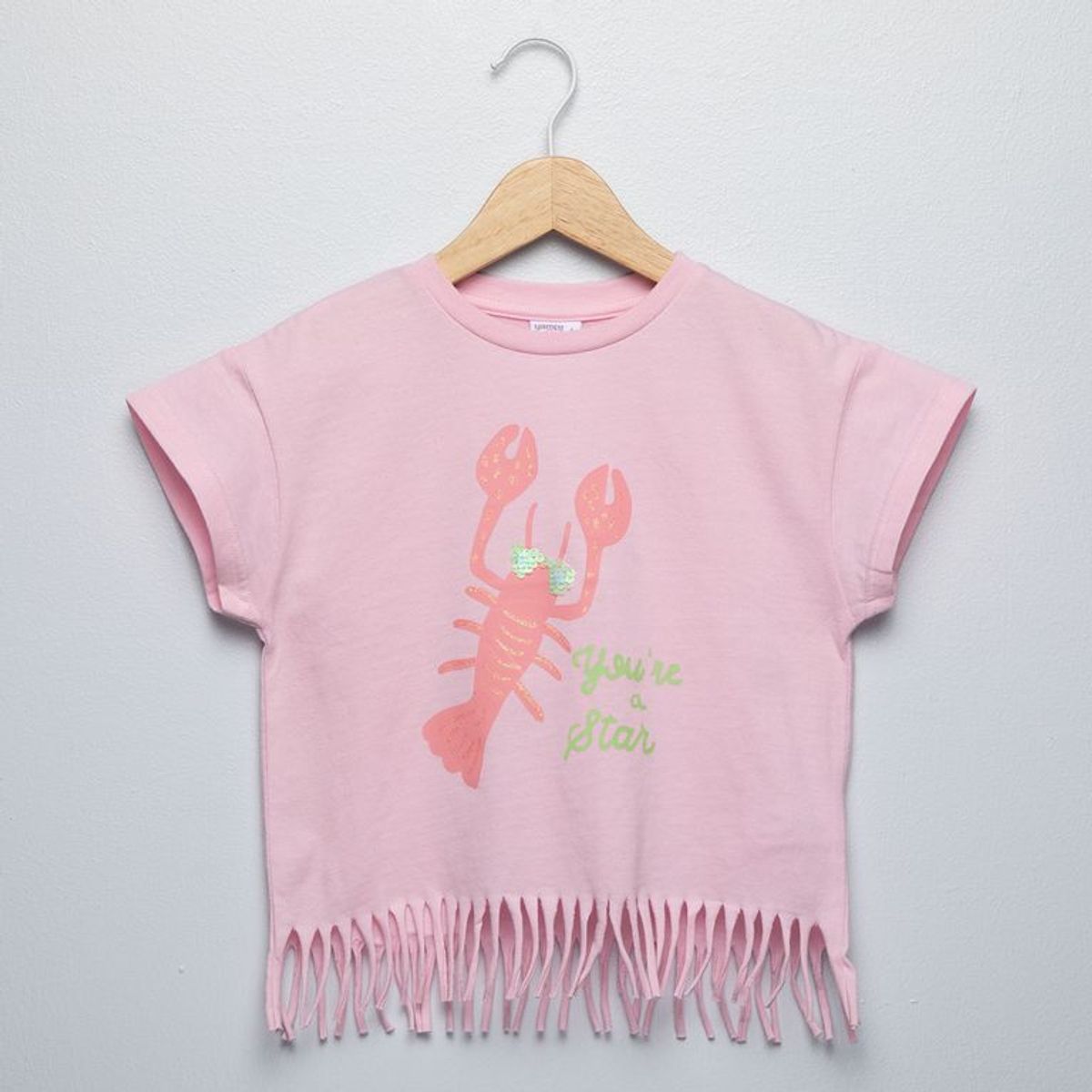 YAMP - Camiseta Para Niña con Estampado Manga corta de Algodón Yamp