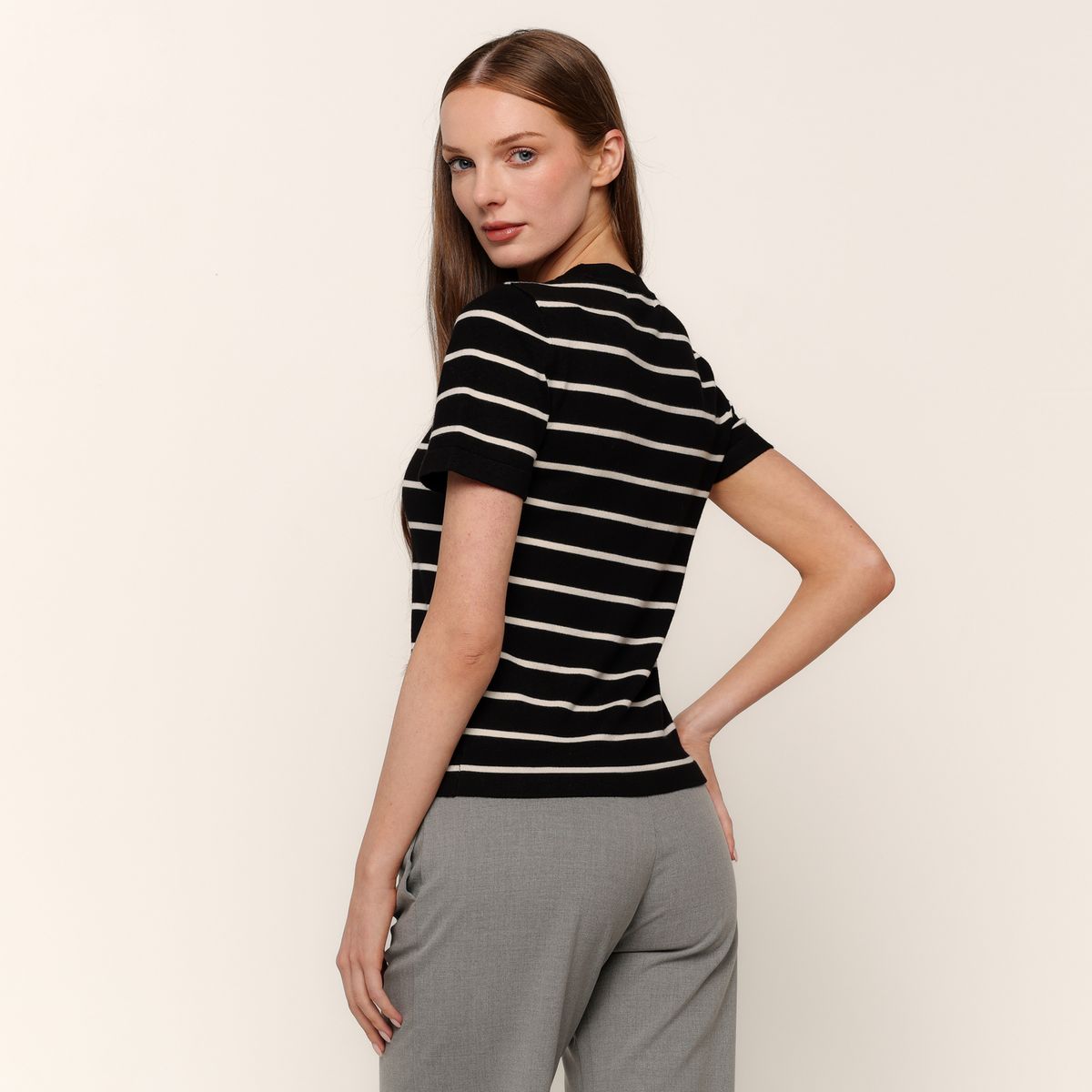 BASEMENT - Camiseta Mujer de Rayas Basement 