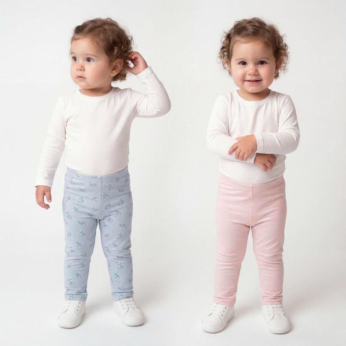 YAMP - Legging para Bebé niña Pack de 2 unidades de Algodón Yamp