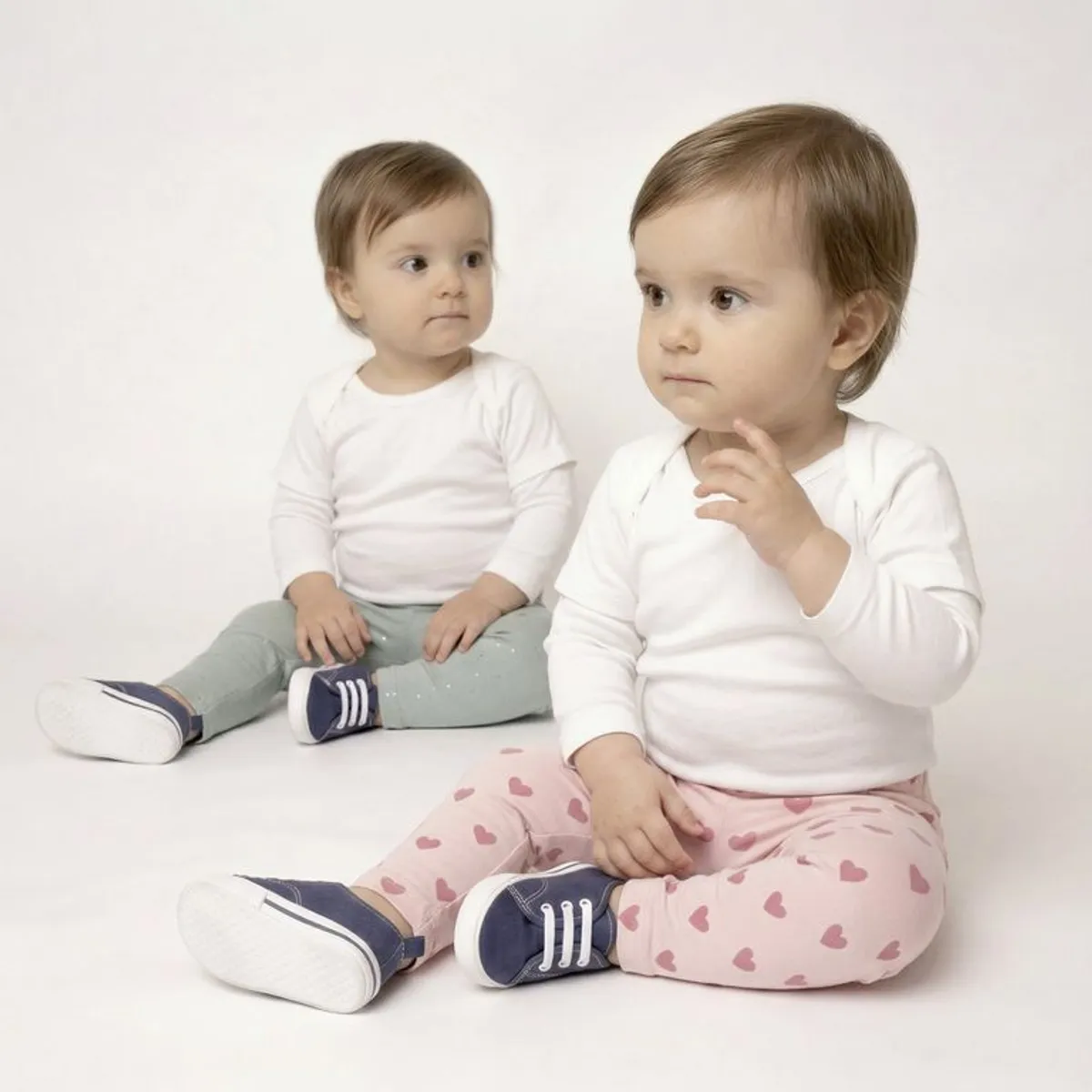 YAMP - Legging para Bebé niña Pack de 2 unidades de Algodón Yamp