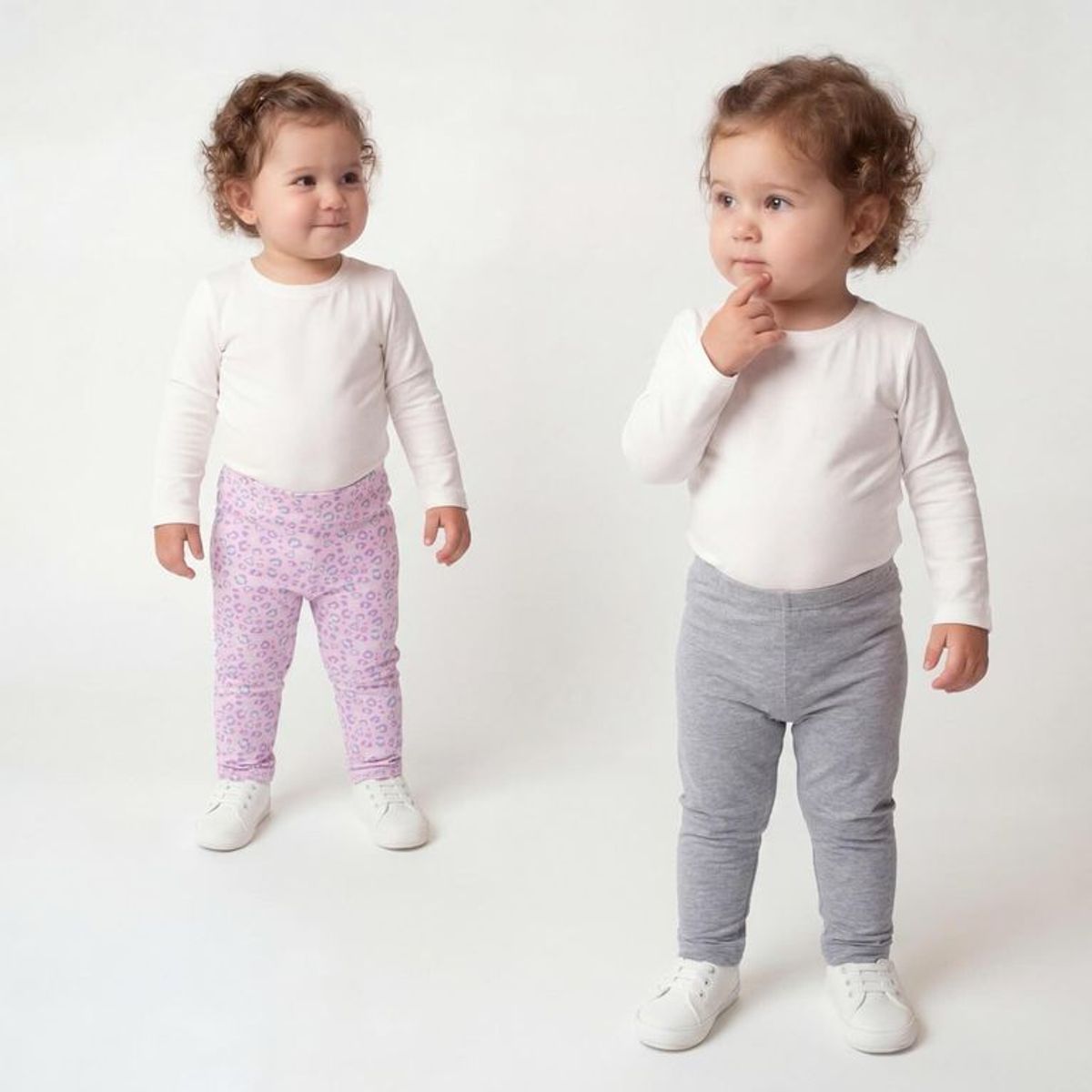 YAMP - Legging para Bebé niña Pack de 2 unidades de Algodón Yamp