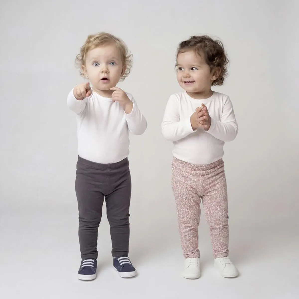 YAMP - Legging para Bebé niña Pack de 2 unidades de Algodón Yamp