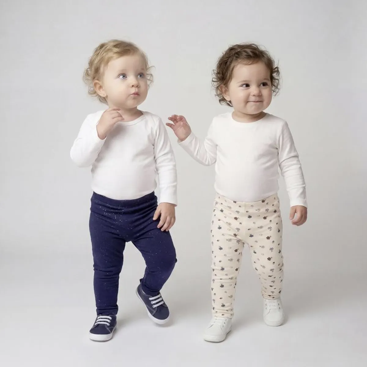 YAMP - Legging para Bebé niña Pack de 2 unidades de Algodón Yamp