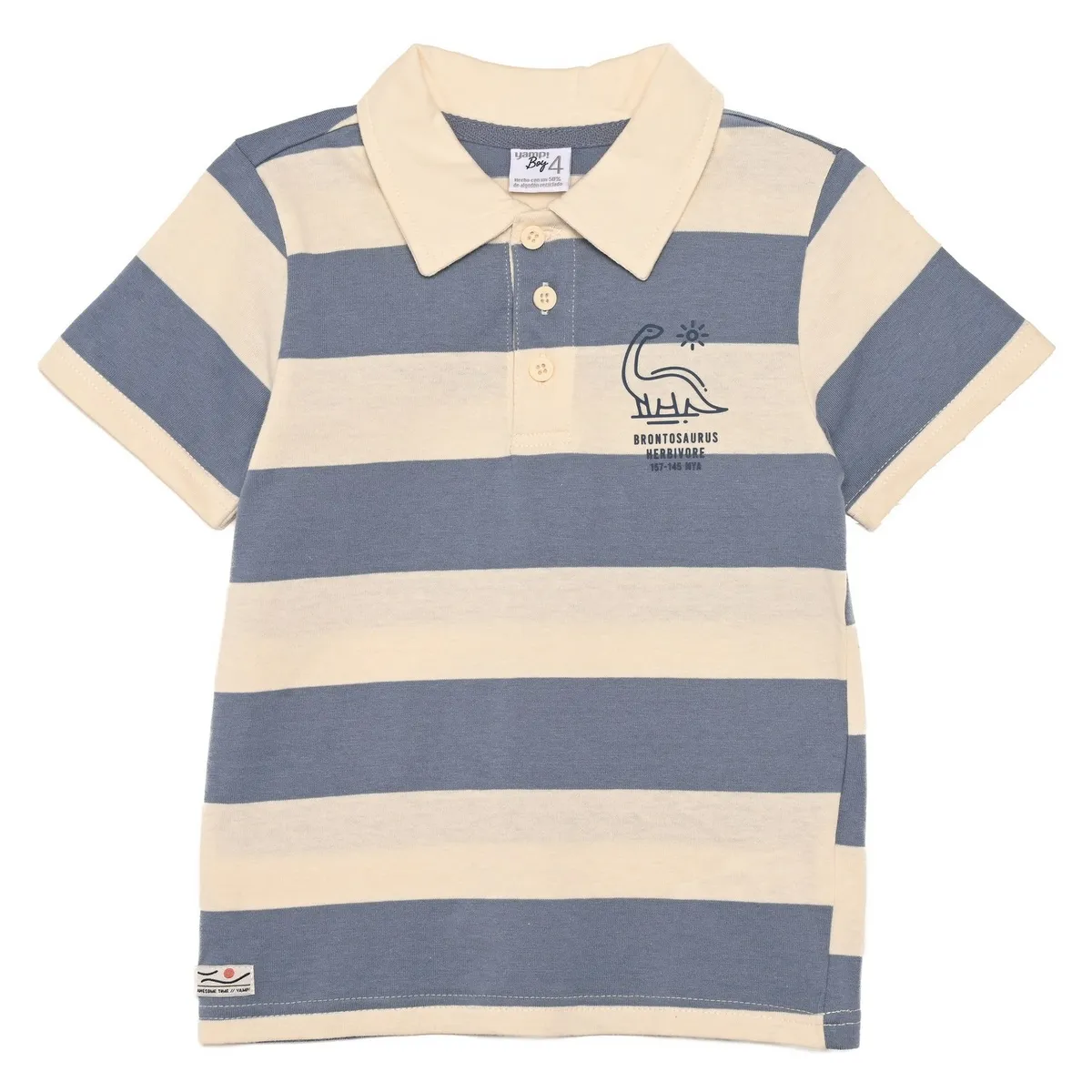 YAMP - Camiseta polo para Niño con Estampado Manga corta de Algodón Yamp