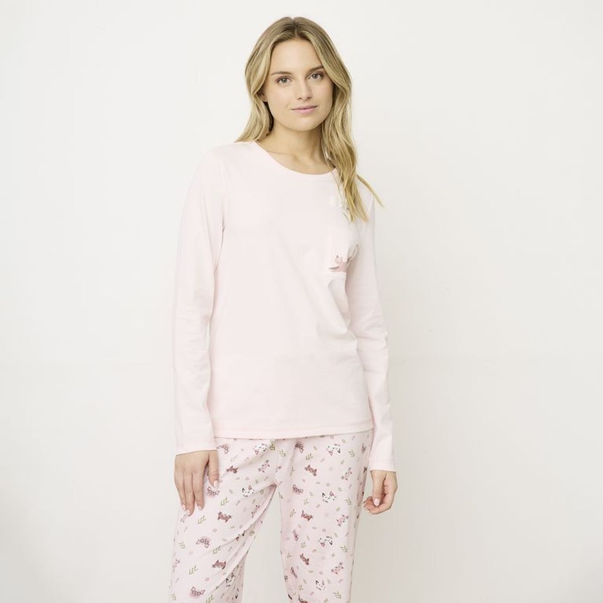 SYBILLA - Camiseta de pijama para Mujer Manga larga Sybilla