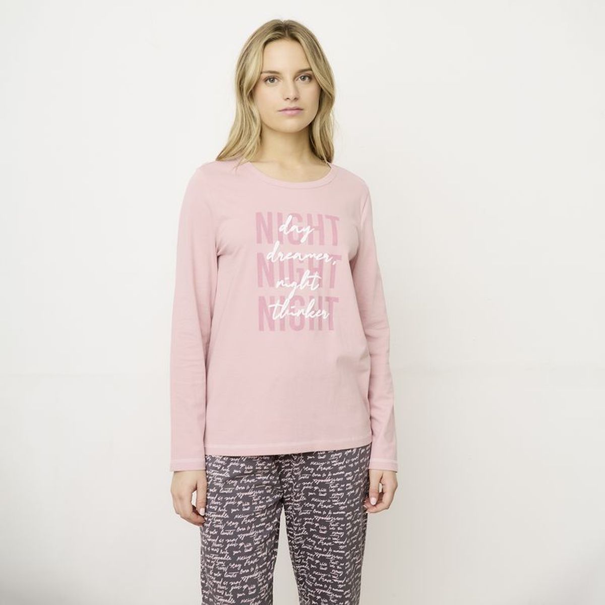 SYBILLA - Camiseta de pijama para Mujer Manga larga Sybilla