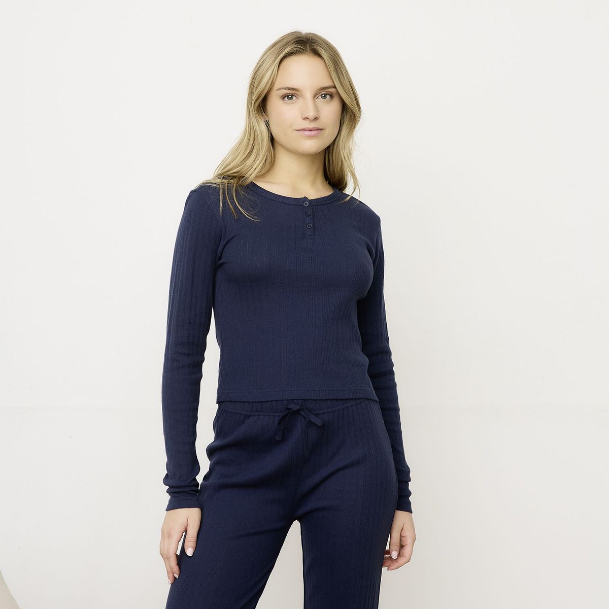 SYBILLA - Pijama completa con pantalón para Mujer Manga larga de Algodón Sybilla