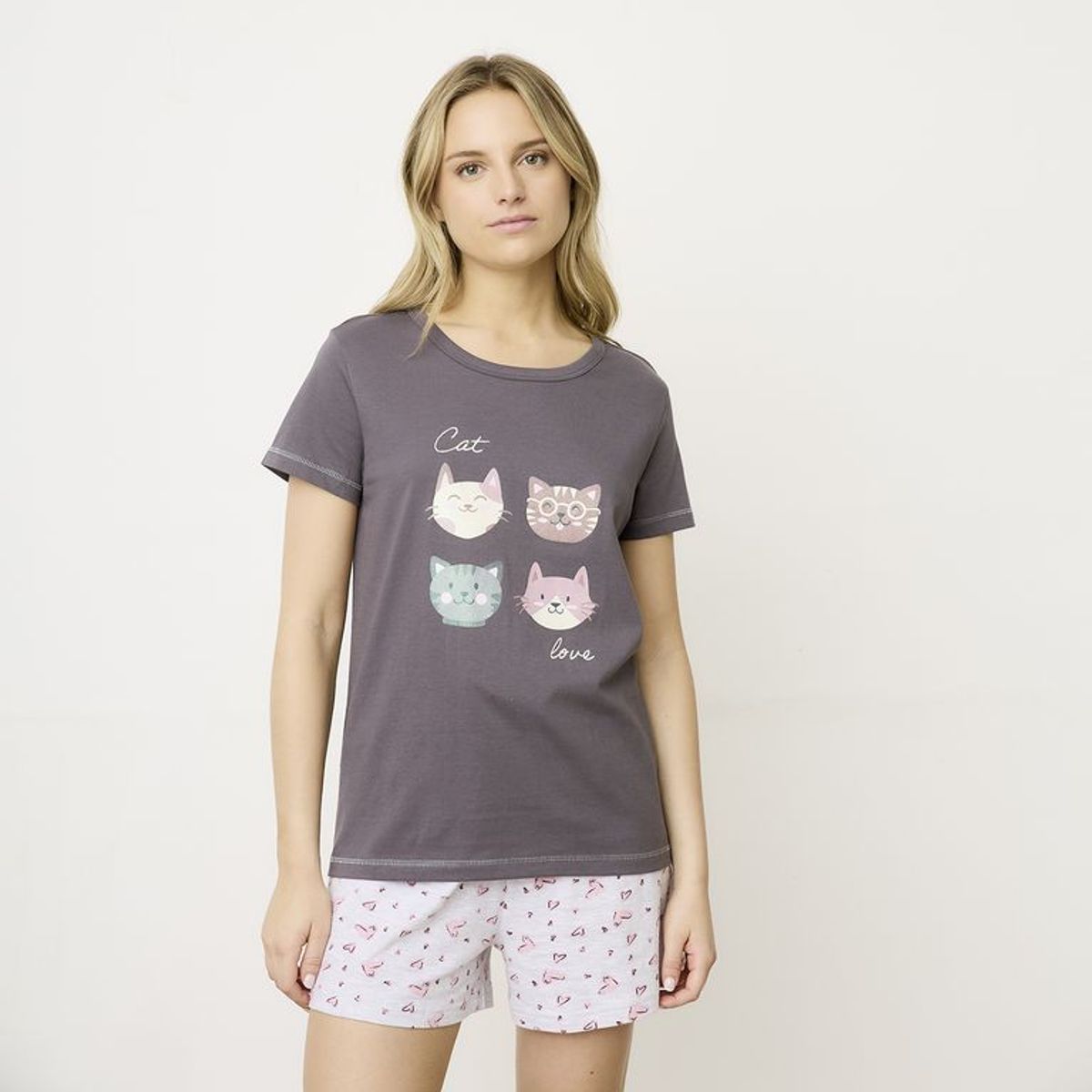 SYBILLA - Camiseta de pijama para Mujer Manga corta Sybilla