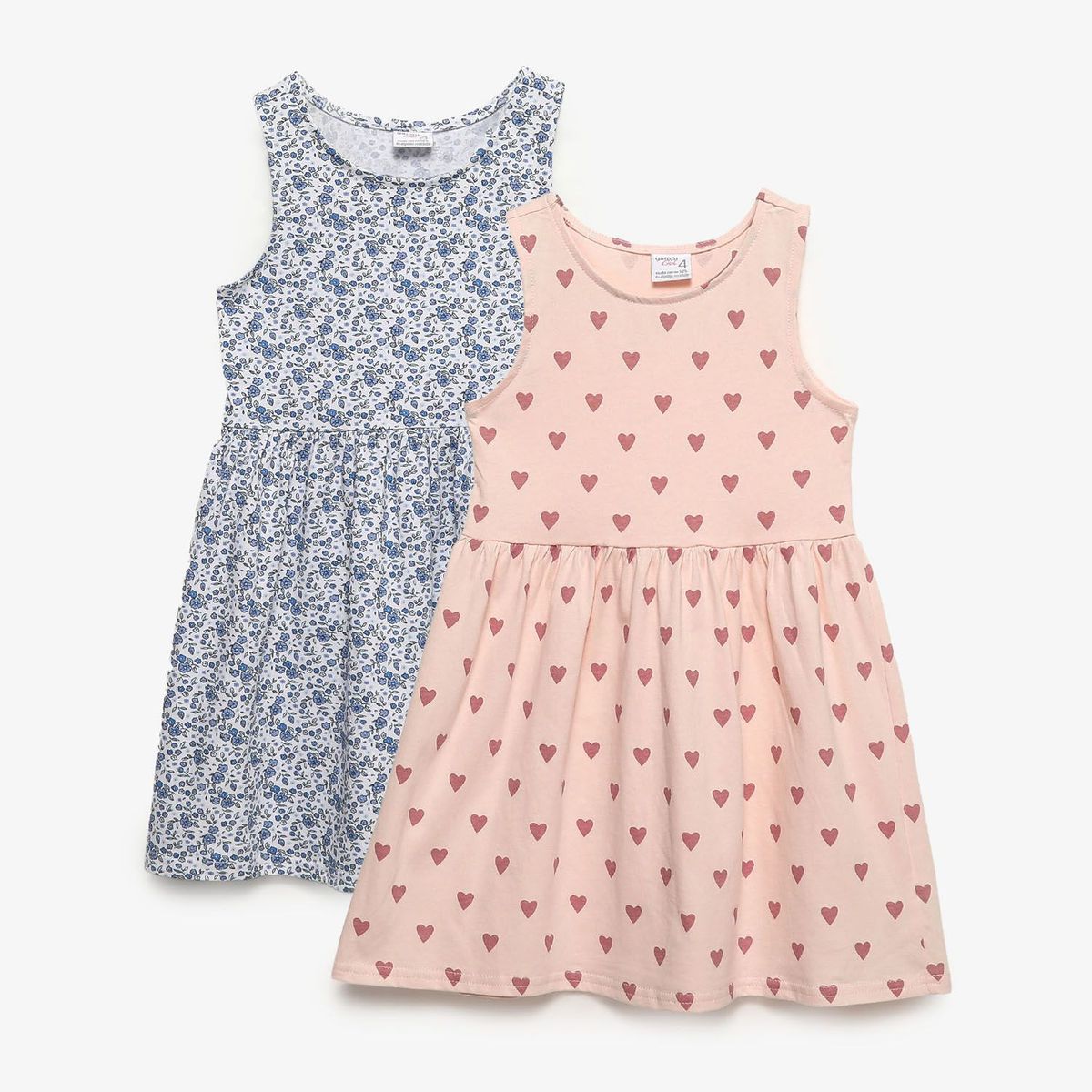 YAMP - Vestido para Niña Pack de 2 unidades de Algodón Yamp
