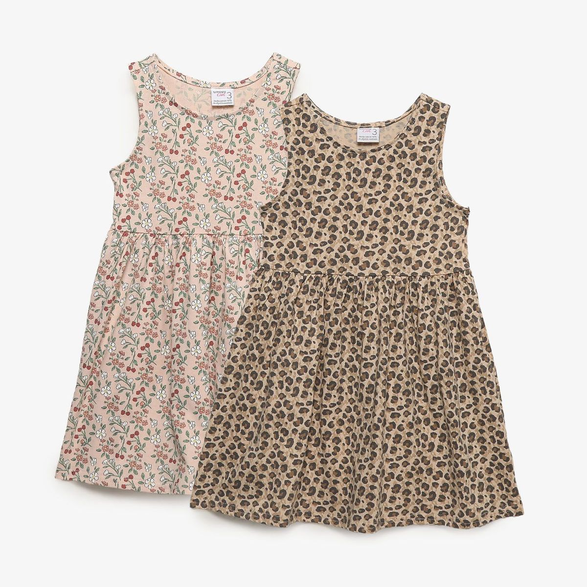 YAMP - Vestido para Niña Pack de 2 unidades de Algodón Yamp