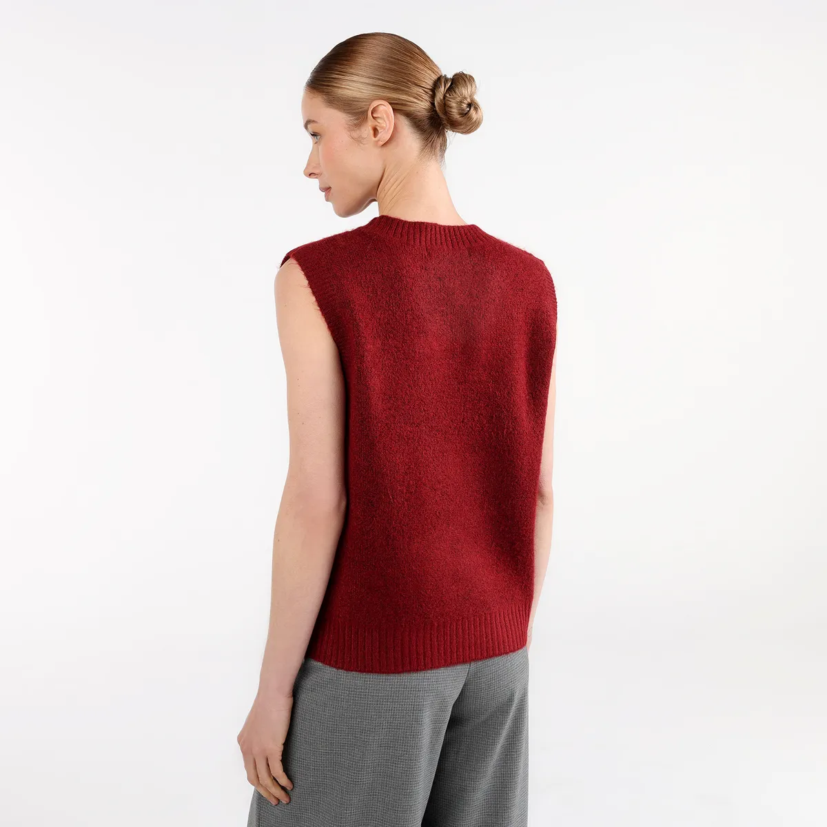 BASEMENT - Chaleco Mujer Tejido Basement