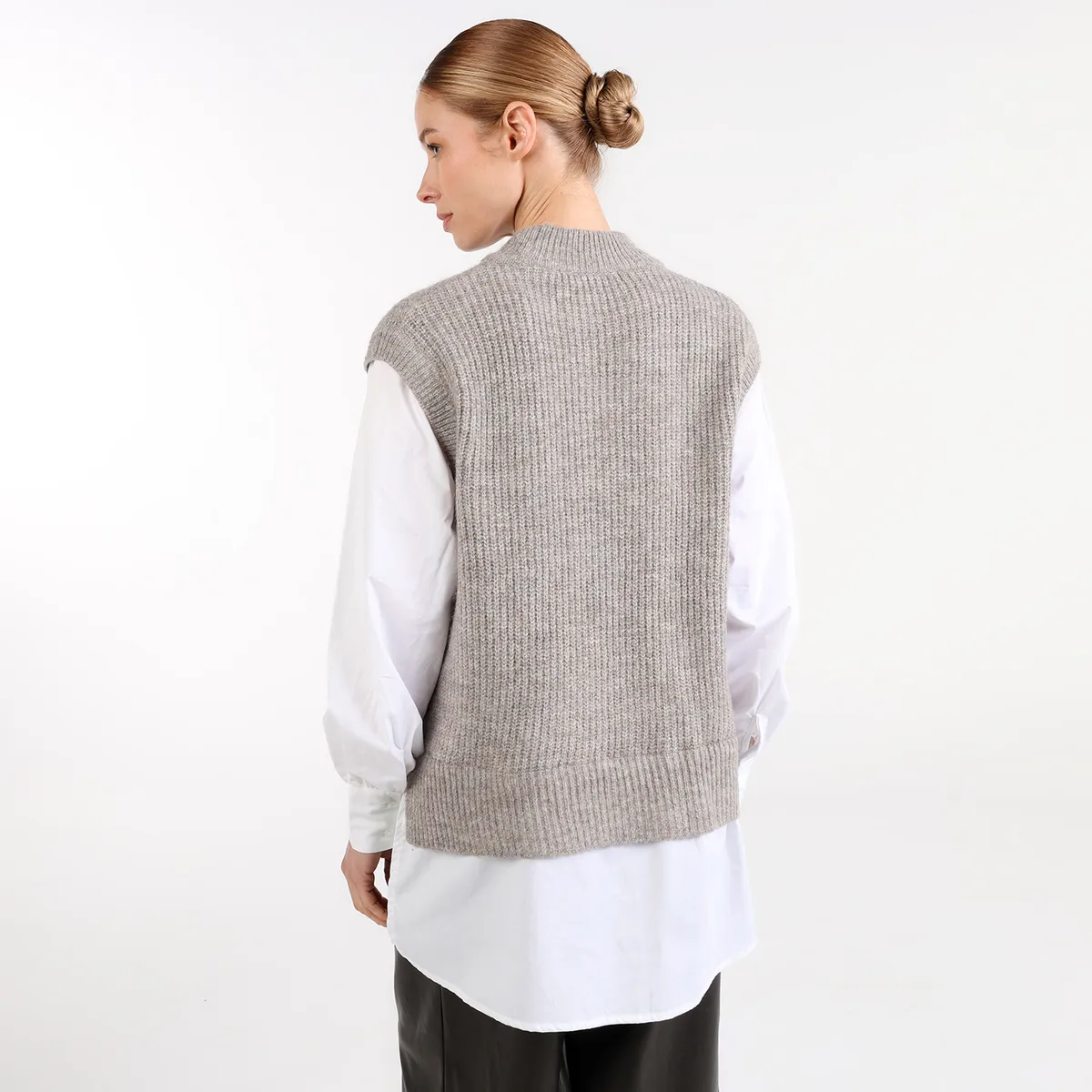 BASEMENT - Chaleco Mujer Tejido Basement