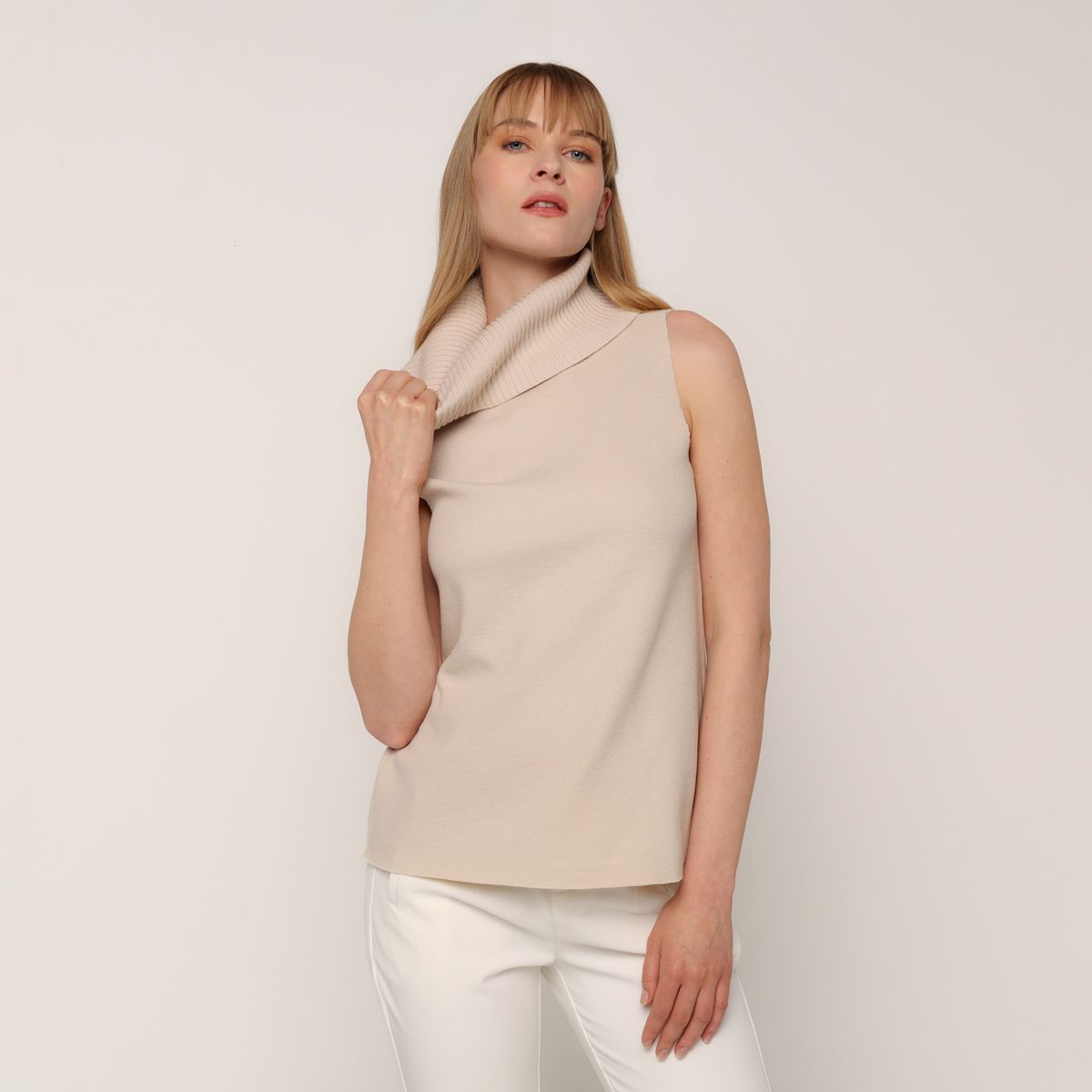 BASEMENT - Blusa Mujer Tejido Sin mangas de Algodón Basement 