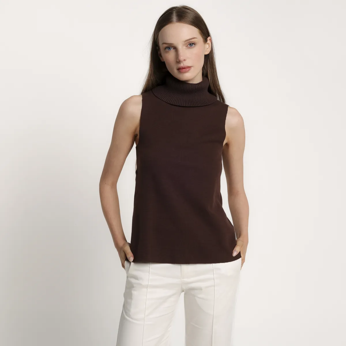 BASEMENT - Blusa Mujer Tejido Sin mangas de Algodón Basement 