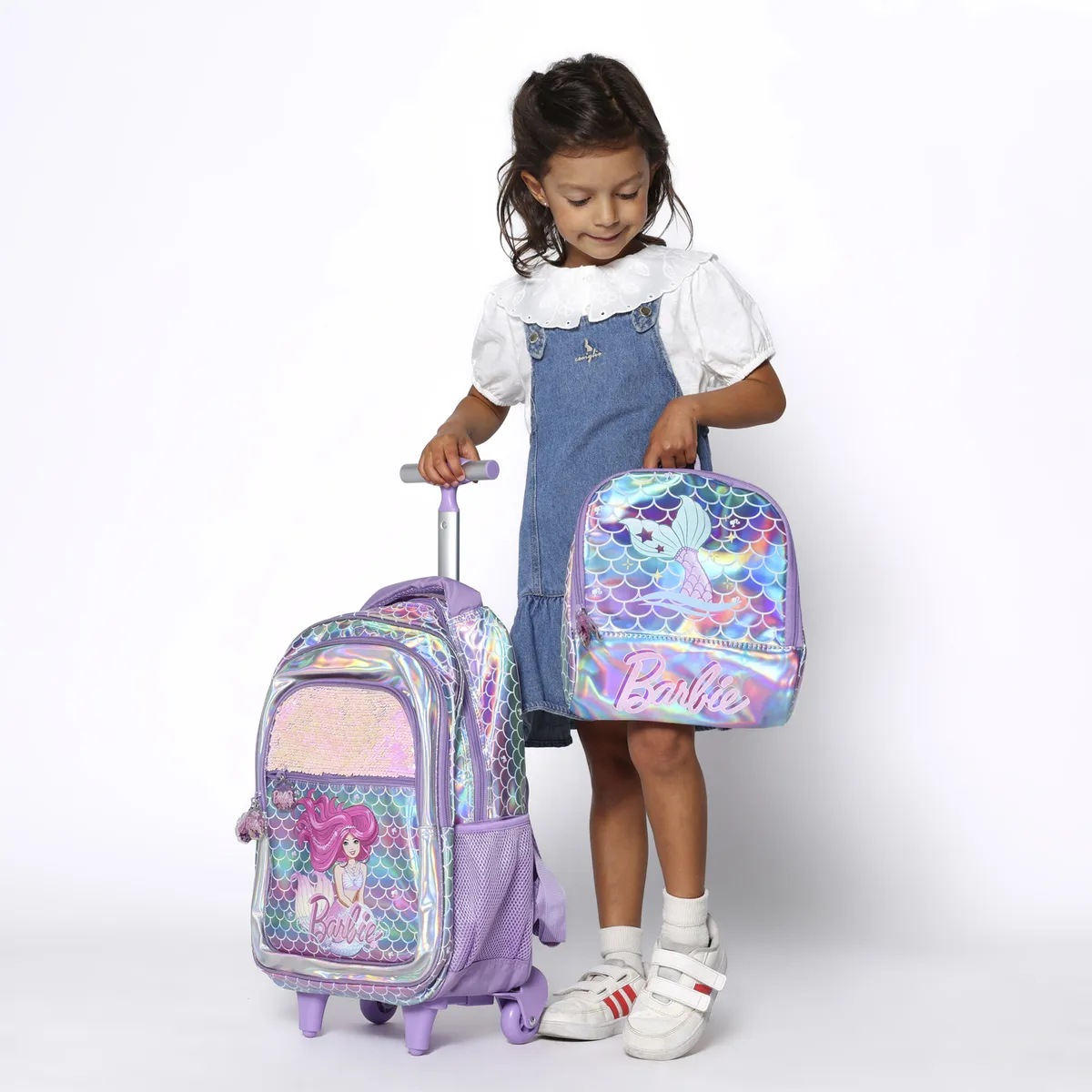 mochila barbie + cartuchera +lonchera $174.990