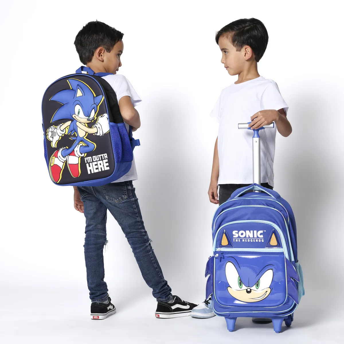 SONIC - Mochila infantil escolar Sonic