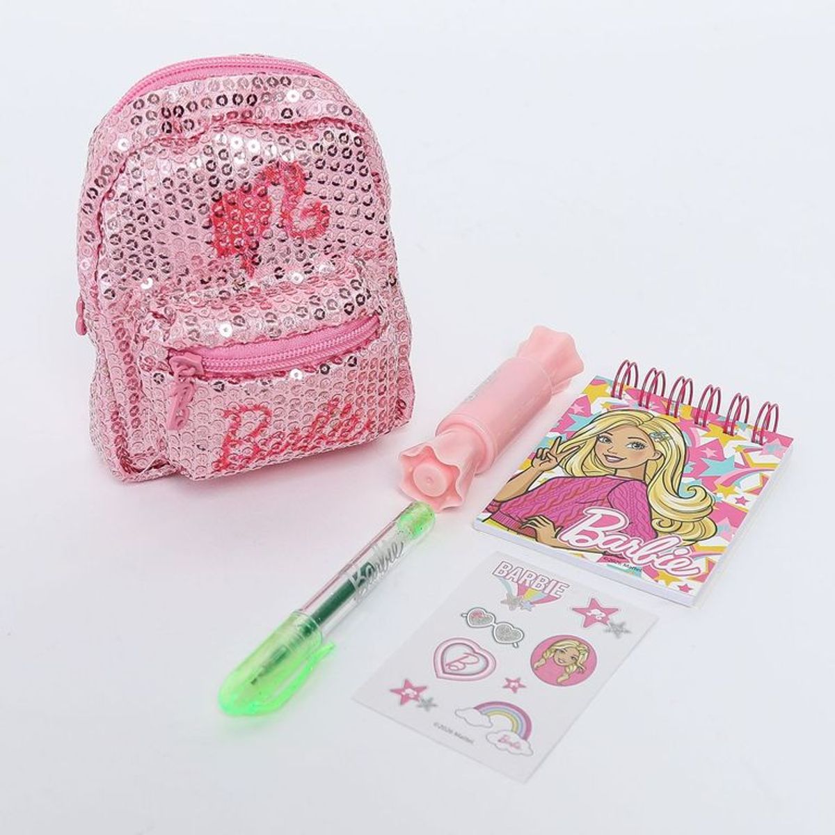 BARBIE - Set de útiles escolares mini maleta Barbie Inlcuye accesorios Barbie