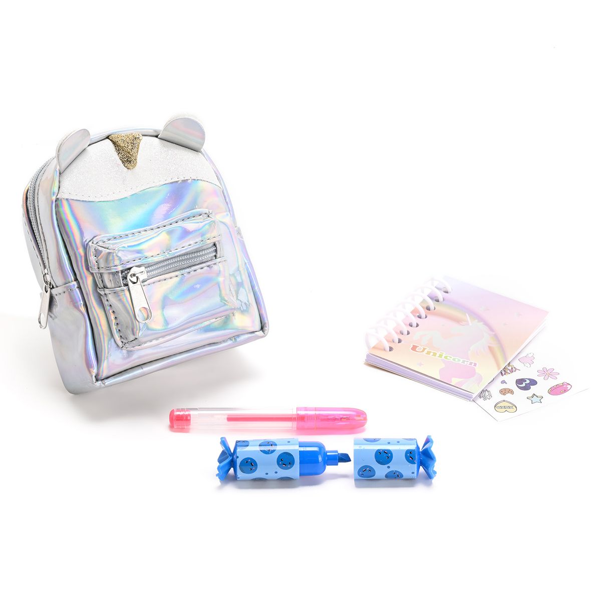 YAMP - Set de útiles escolares mini maleta Inlcuye accesorios Yamp