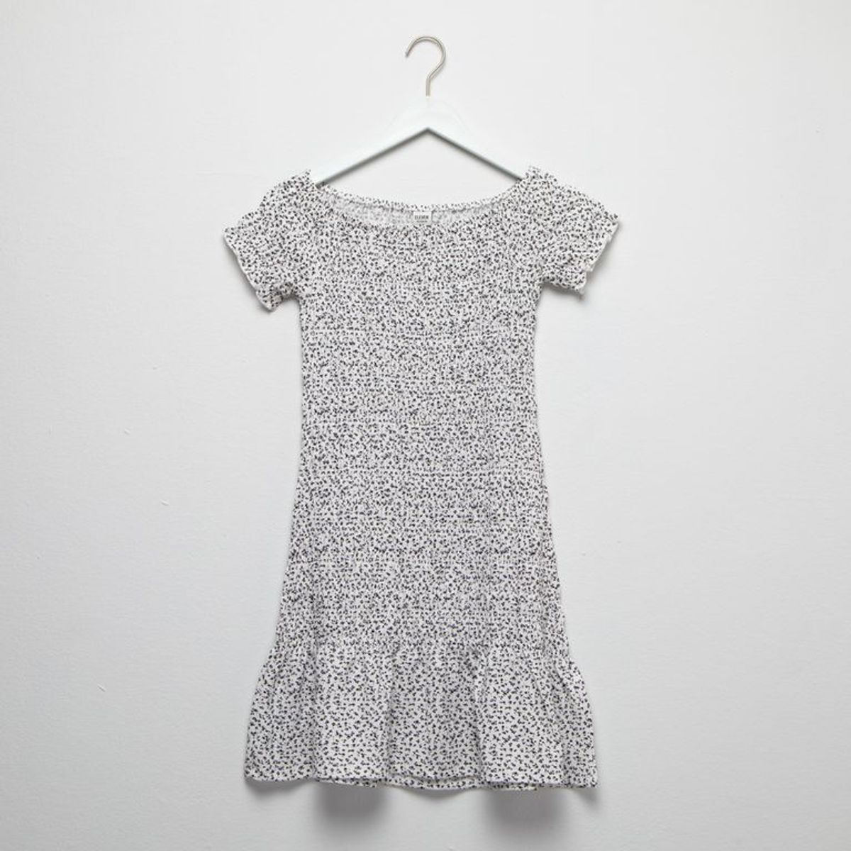 ELV - Vestido para Niña Textura Manga corta de Algodón ELV