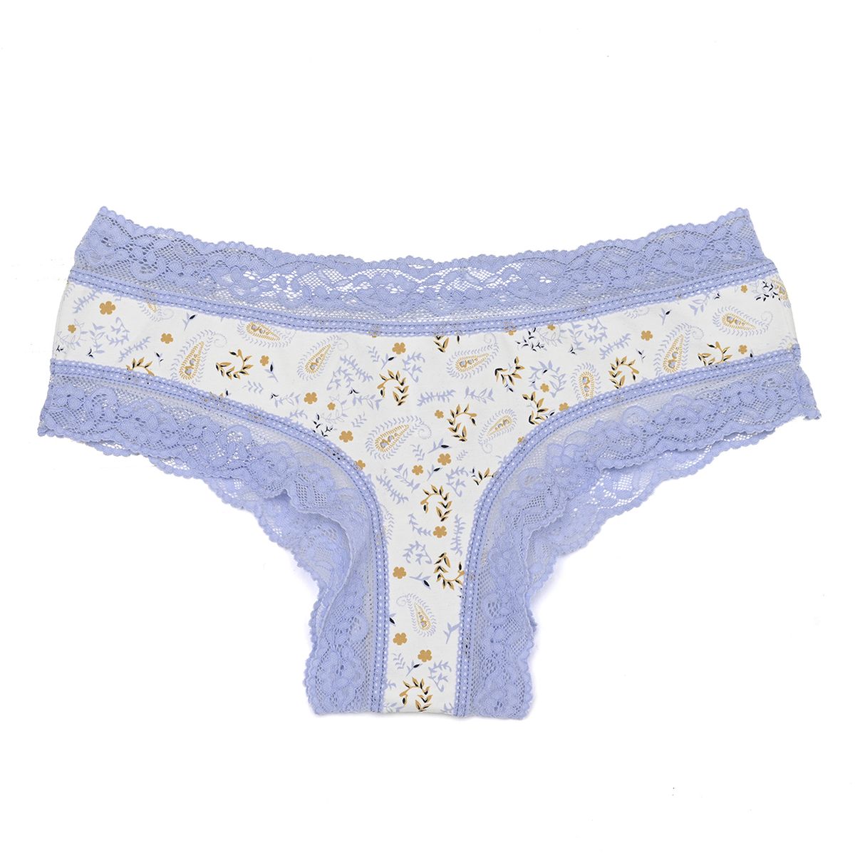 SYBILLA - Panti Clásicos Con Encaje de Algodón para Mujer Sybilla