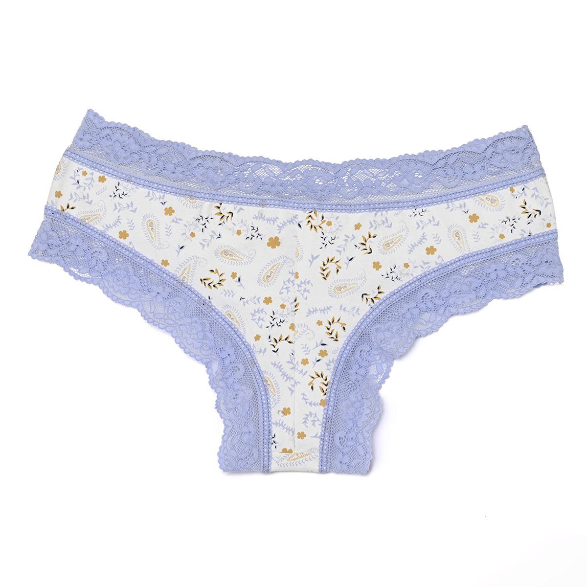 SYBILLA - Panti Clásicos Con Encaje de Algodón para Mujer Sybilla