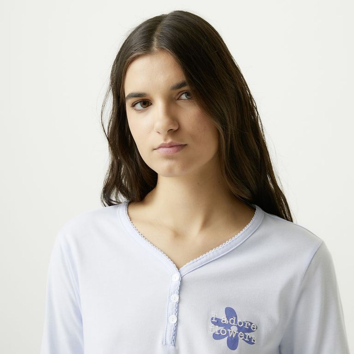 SYBILLA - Pijama completa con pantalón para Mujer Manga larga de Algodón Sybilla