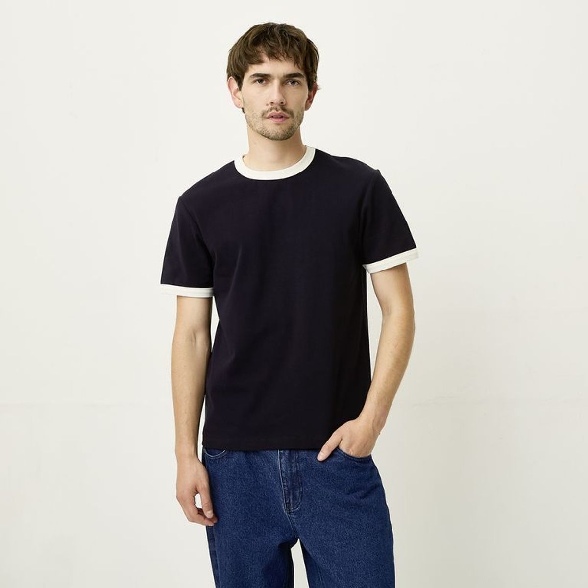 BASEMENT - Camiseta Hombre Manga corta de Algodón Basement 