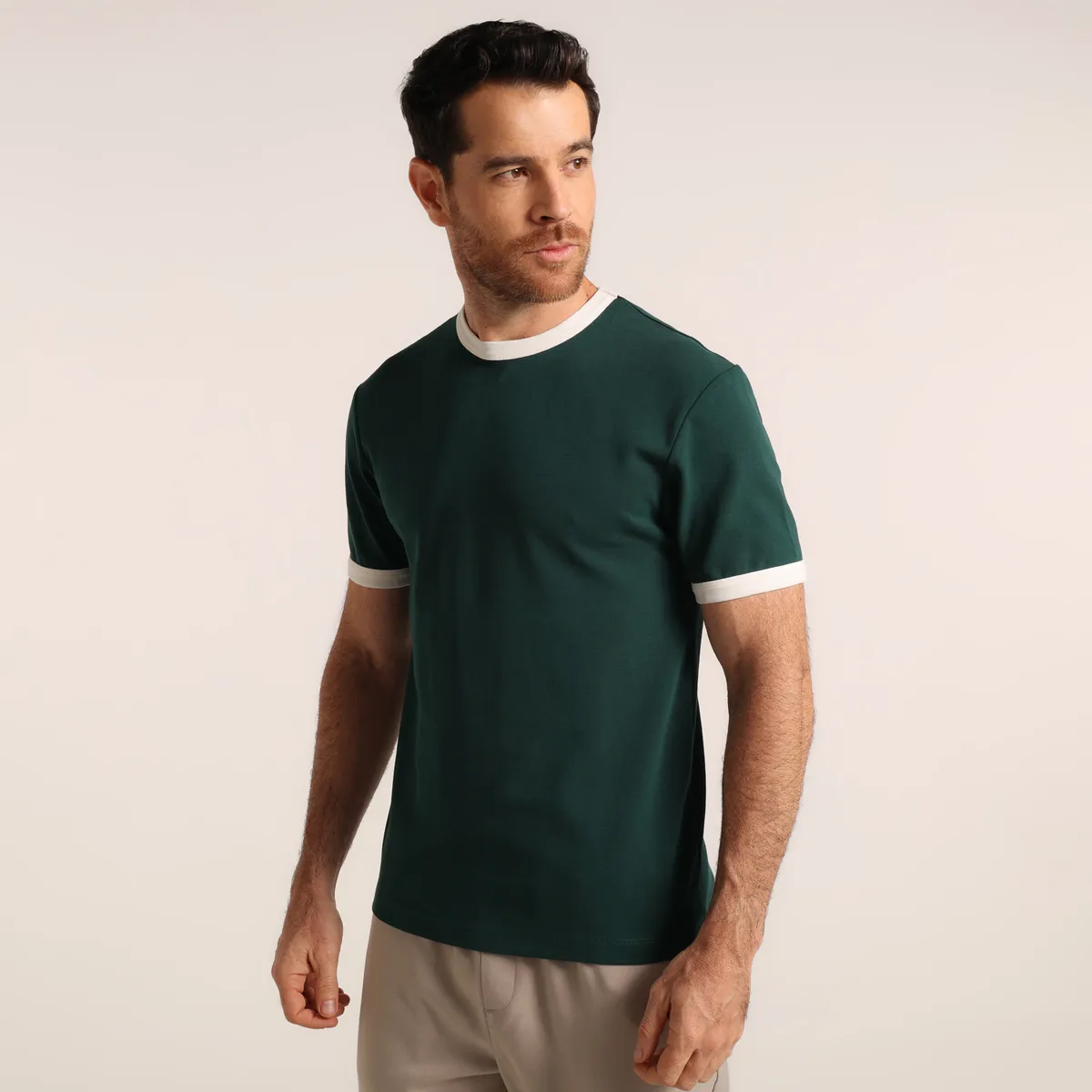 BASEMENT - Camiseta Hombre Manga corta de Algodón Basement 