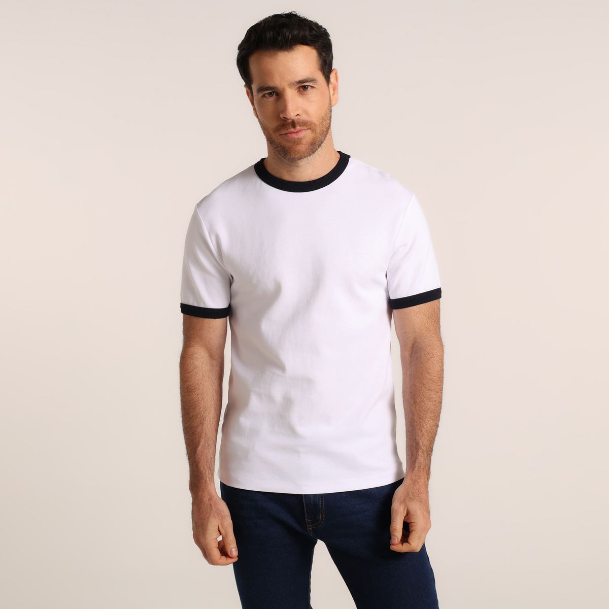 BASEMENT - Camiseta Hombre Manga corta de Algodón Basement