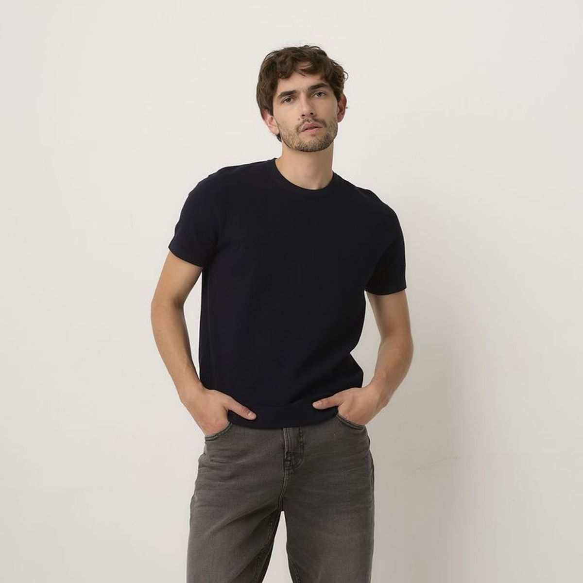 BASEMENT - Camiseta Hombre Manga corta de Algodón Basement