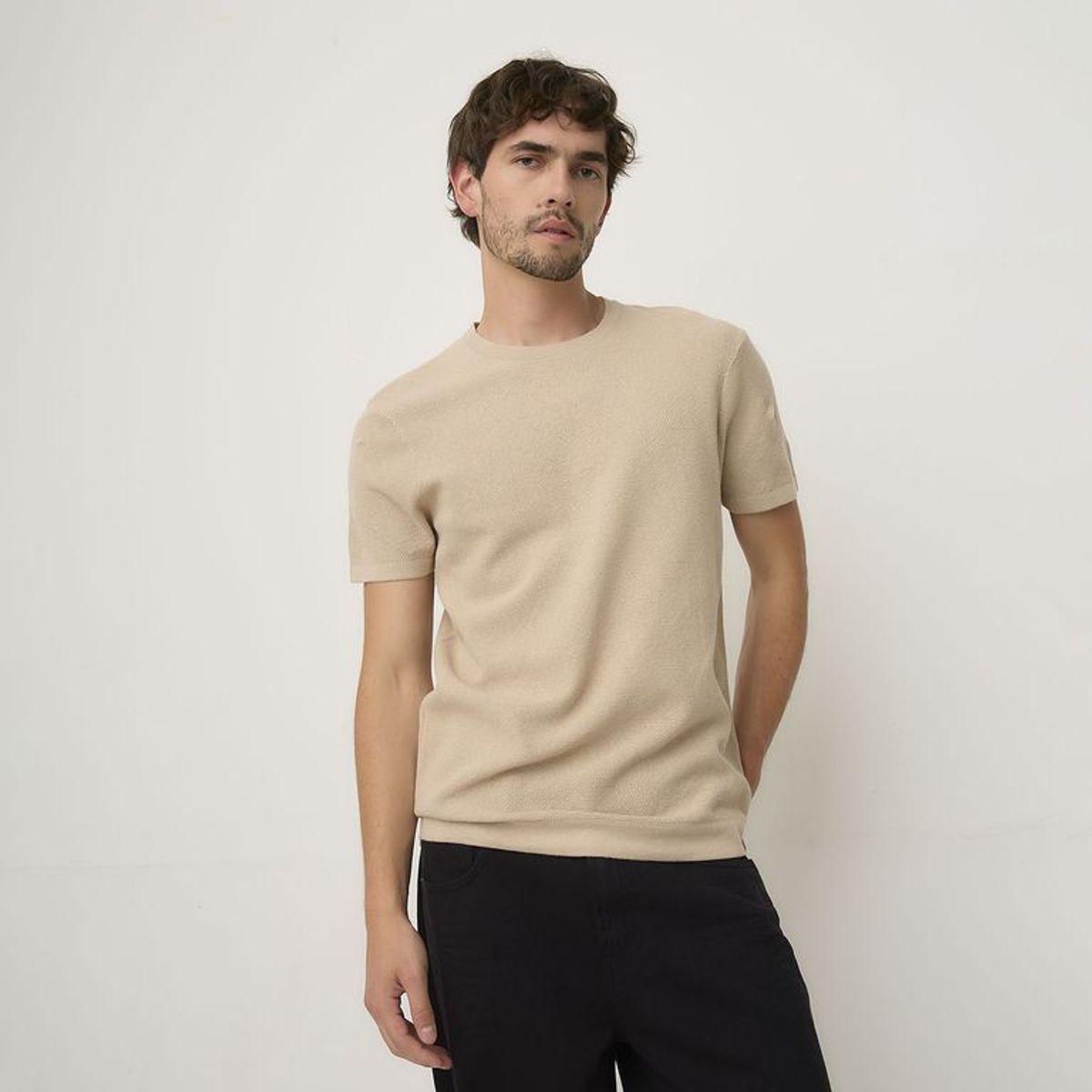 BASEMENT - Camiseta Hombre Manga corta de Algodón Basement