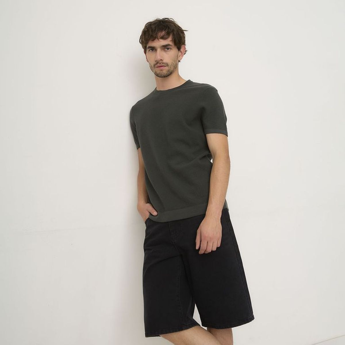 BASEMENT - Camiseta Hombre Manga corta de Algodón Basement