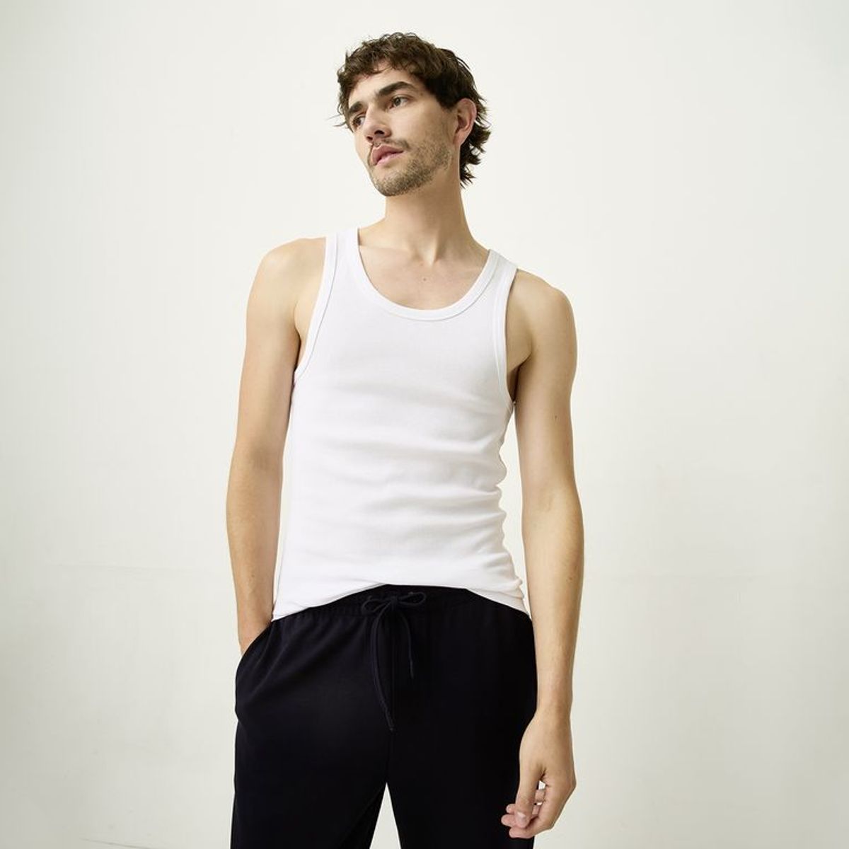 BASEMENT - Camiseta Hombre Sin mangas de Algodón Basement 