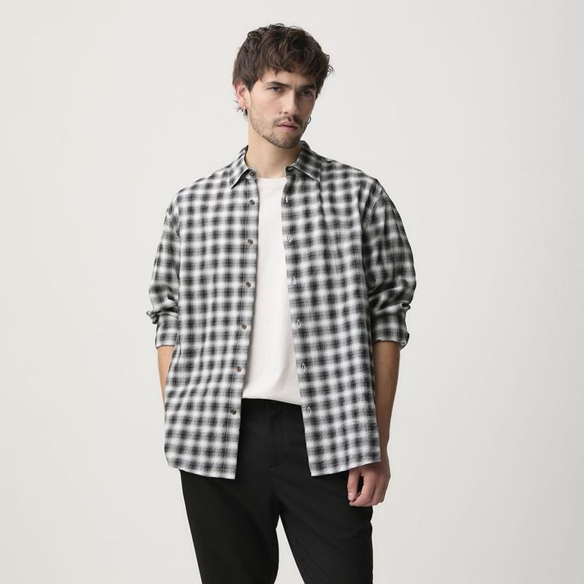 BASEMENT - Camisa Hombre Manga larga Basement 