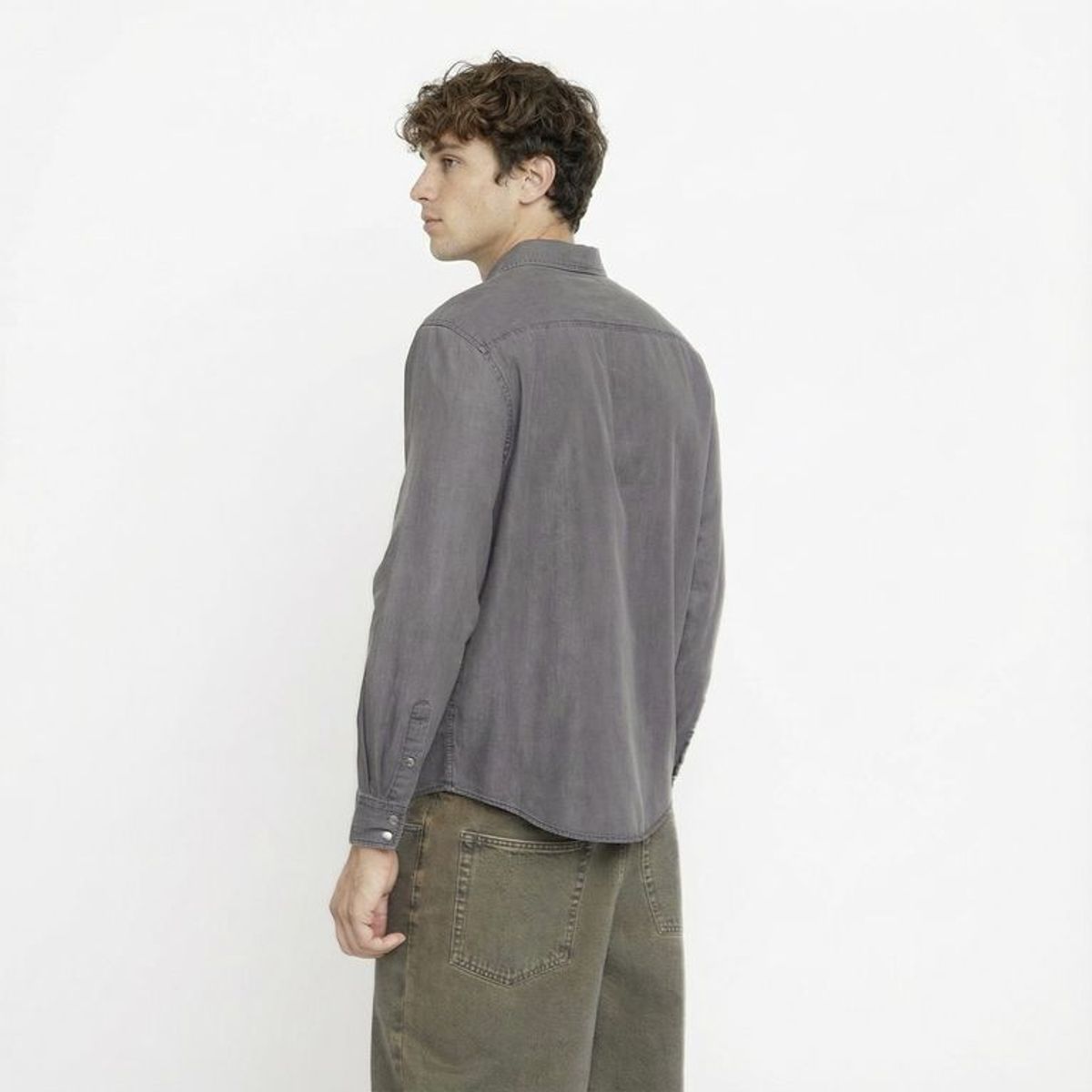 BEARCLIFF - Camisa Hombre Manga larga de Algodón Bearcliff