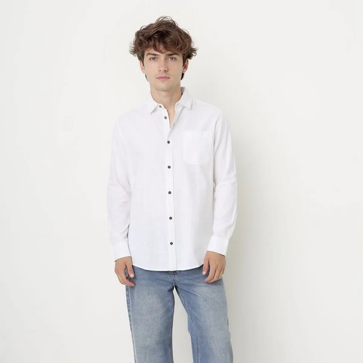 BEARCLIFF - Camisa Hombre Manga larga de Algodón Bearcliff 