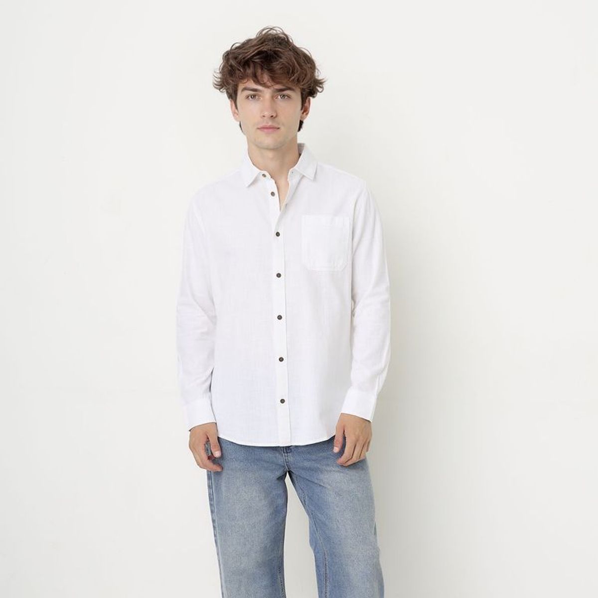 BEARCLIFF - Camisa Hombre Manga larga de Algodón Bearcliff 