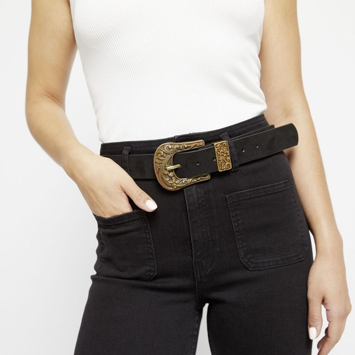 SYBILLA - Cinturón Sintet CIS1050AI2 BLACK M/L