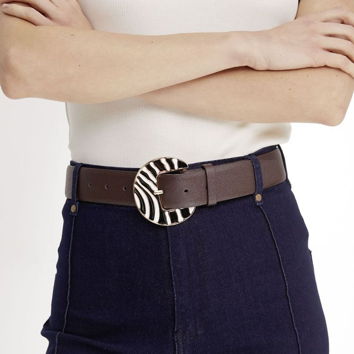 BASEMENT - Cinturón Sintet CIB2060AI2 CHOCOLATE SAS M/L