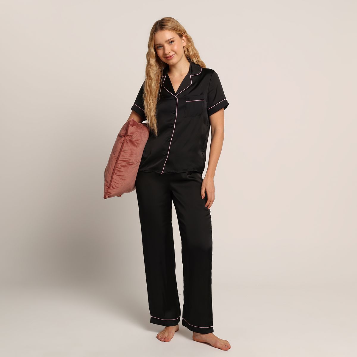 SYBILLA - Pijama completa con pantalón para Mujer Manga corta Sybilla