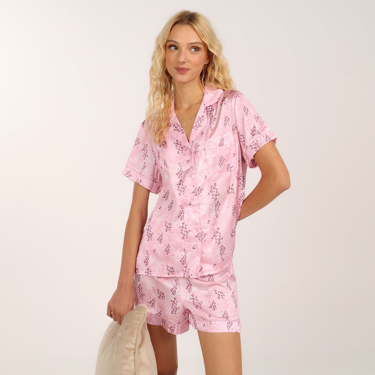 SYBILLA - Pijama completa con short para Mujer Manga corta Sybilla