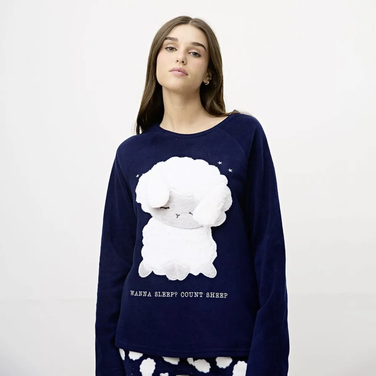 SYBILLA - Pijama completa con pantalón para Mujer Manga larga Sybilla
