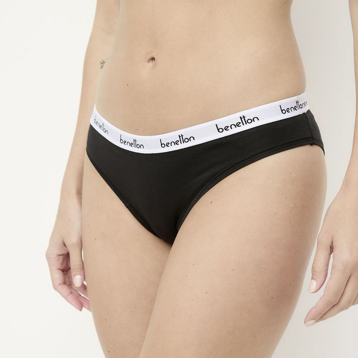 BENETTON - Pantis Clásicos Pack de 3 para Mujer de Algodón Benetton