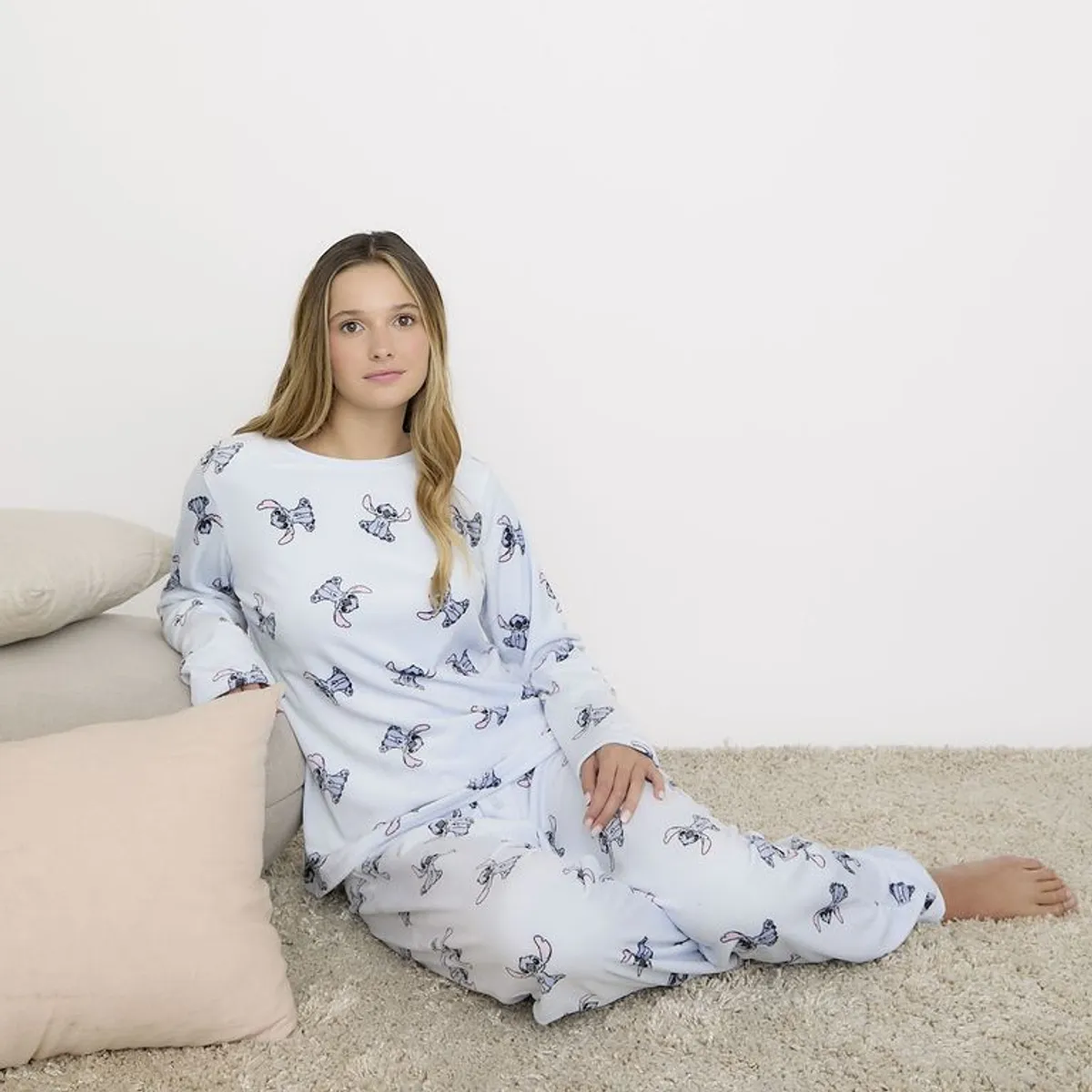 DISNEY - Pijama completa con pantalón Mujer Manga larga  Disney
