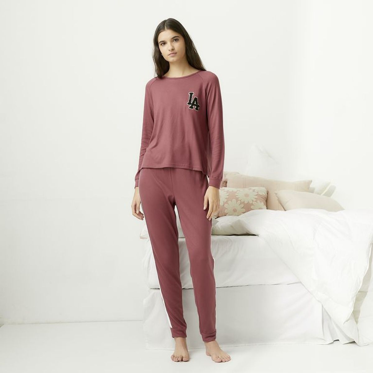 SYBILLA - Pijama completa con pantalón para Mujer Manga larga con Logo Sybilla