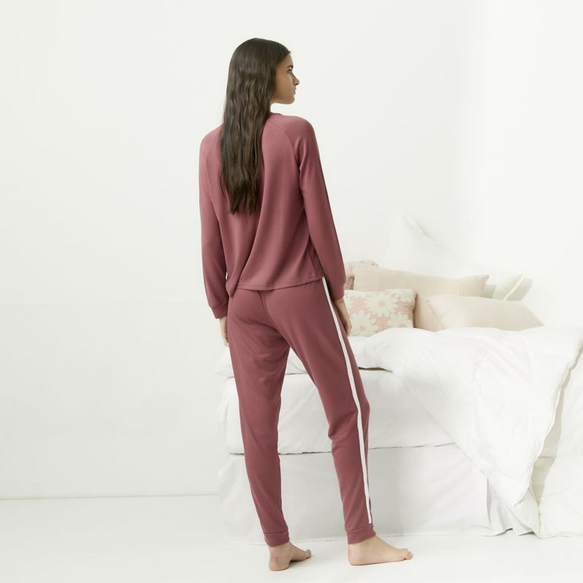 SYBILLA - Pijama completa con pantalón para Mujer Manga larga con Logo Sybilla