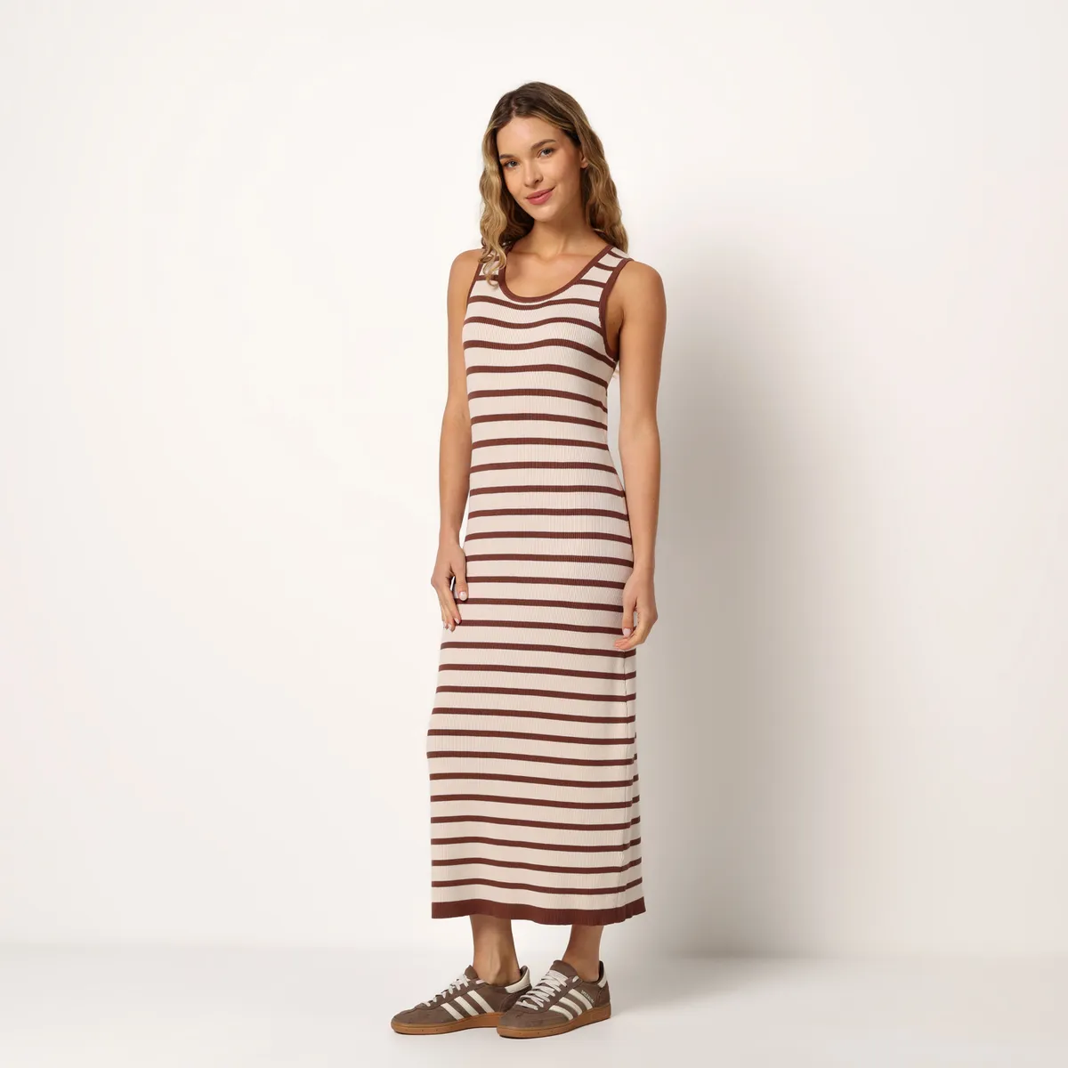 DOO AUSTRALIA - Vestido Medio Casual de Rayas para Mujer Doo Australia